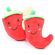 Load image into Gallery viewer, Stuffed Toy Squeaker Squeaky Plush Sound Fruits Vegetables watermelon stars Feeding Carrot Banana