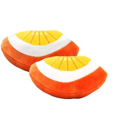 Load image into Gallery viewer, Stuffed Toy Squeaker Squeaky Plush Sound Fruits Vegetables watermelon stars Feeding Carrot Banana