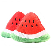 Load image into Gallery viewer, Stuffed Toy Squeaker Squeaky Plush Sound Fruits Vegetables watermelon stars Feeding Carrot Banana