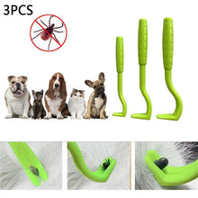 Load image into Gallery viewer, 3PCS/Set Cat Dog Pet Tick Remover Set Tool Hook Tool, Lice Removal Twister Hook Tool Picker Fleas Comb