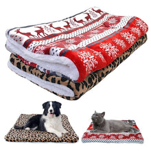 Load image into Gallery viewer, Ultra Fleece Dog Bed Mat Warm Winter Puppy Cat House Kennel Small Medium Large Dogs Beds Christmas Sleeping Blanket Chihuahua