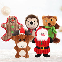 Load image into Gallery viewer, New Christmas Pet Dog Toys Santa Claus Toys Chew Squeaker Pet Plush Toys For Dogs Cute Biting Rope Sound Toys Pet Cat Doll