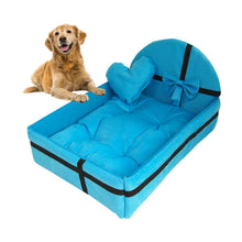 Load image into Gallery viewer, Cute Plush Cushion Pet Dog House Nest With Mat Warm Small Medium Dogs Pet Removable Mattress Cat Bed Dog Puppy Kennel