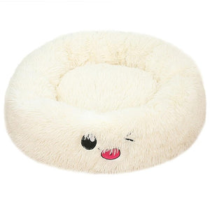 Round Dog Bed Washable Pet Cat Bed Dog Breathable Lounger Sofa for Small Medium Dogs Super Soft Plush Pads Products for Dog Bed