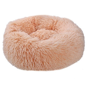 Long Plush Super Soft Pet Bed Kennel Dog Round Cat Winter Warm Sleeping Bag Puppy Cushion Mat Portable Cat Supplies