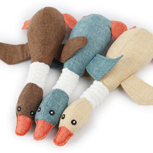 Load image into Gallery viewer, Cute cat dog toy pet chewing toy cartoon biting linen wild goose snoring toy puppy dog toy free product