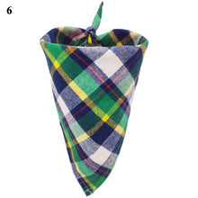 Load image into Gallery viewer, Fashion Plaid Adjustable Pet Dog Puppy Cat Neck Scarf Bandana Neck Decor 100% Cotton Collar Neckerchief For Dog Accessories
