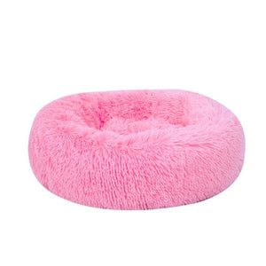 Kennel Pet Dog Bed Warm Dog House Soft Round Dog Bed  Long Plush Puppy Cushion Nest Comfortable Pet Bed Mat