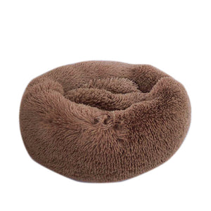 Kennel Pet Dog Bed Warm Dog House Soft Round Dog Bed  Long Plush Puppy Cushion Nest Comfortable Pet Bed Mat