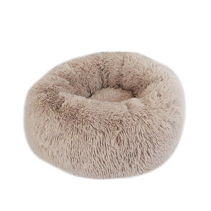 Kennel Pet Dog Bed Warm Dog House Soft Round Dog Bed  Long Plush Puppy Cushion Nest Comfortable Pet Bed Mat