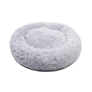 Kennel Pet Dog Bed Warm Dog House Soft Round Dog Bed  Long Plush Puppy Cushion Nest Comfortable Pet Bed Mat