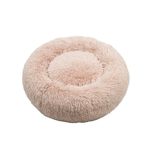 Kennel Pet Dog Bed Warm Dog House Soft Round Dog Bed  Long Plush Puppy Cushion Nest Comfortable Pet Bed Mat