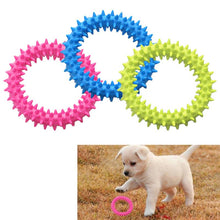 Load image into Gallery viewer, Dog Biting Ring Toy Dog Soft Rubber Molar Toy Pet Bite Cleaning Tooth Toy Increase The Intelligence Of Pets Tool