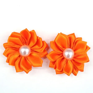 Bright Pet Puppy Dog Cat Hair Bows Rubber Bands Flowers Pearls Pet Grooming Bows Hair Accessories Pet Supplies